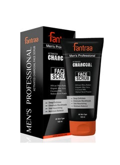 Fantraa Activated Charcoal Deep Exfoliate And Oil Tan Removal Face Scrub - 100Ml | Eliminate Blackheads & Skin Nourishing| Suitable For All Skin Type | For Men  - Image 1