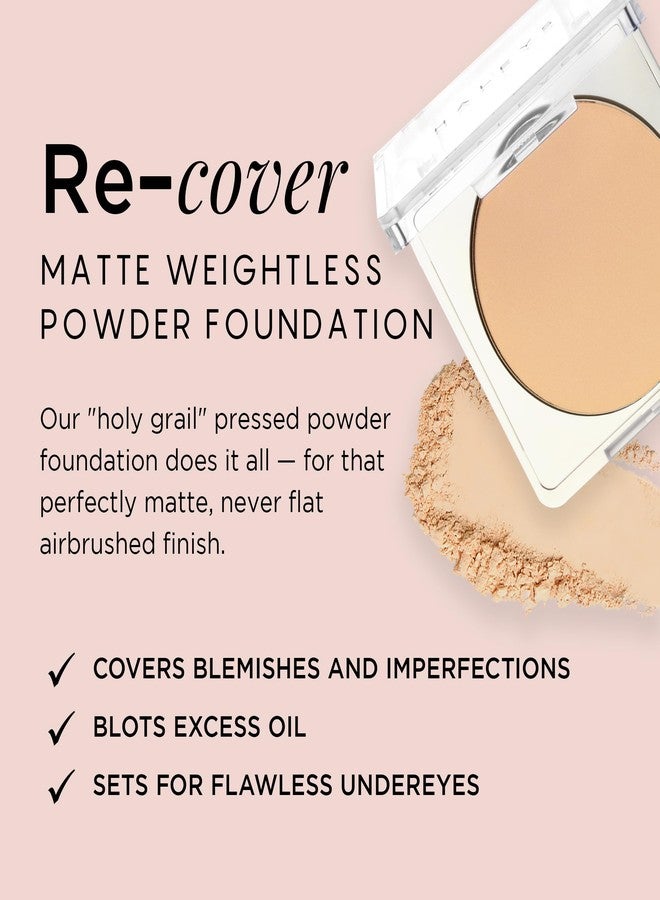 HALEYS Beauty Re-cover Pressed Powder Foundation Makeup, Medium to Full Coverage with Oil Control, Soft Matte Make up Finish for All-Day Wear, Medium with Neutral Tones, Shade 2.15 - Image 2