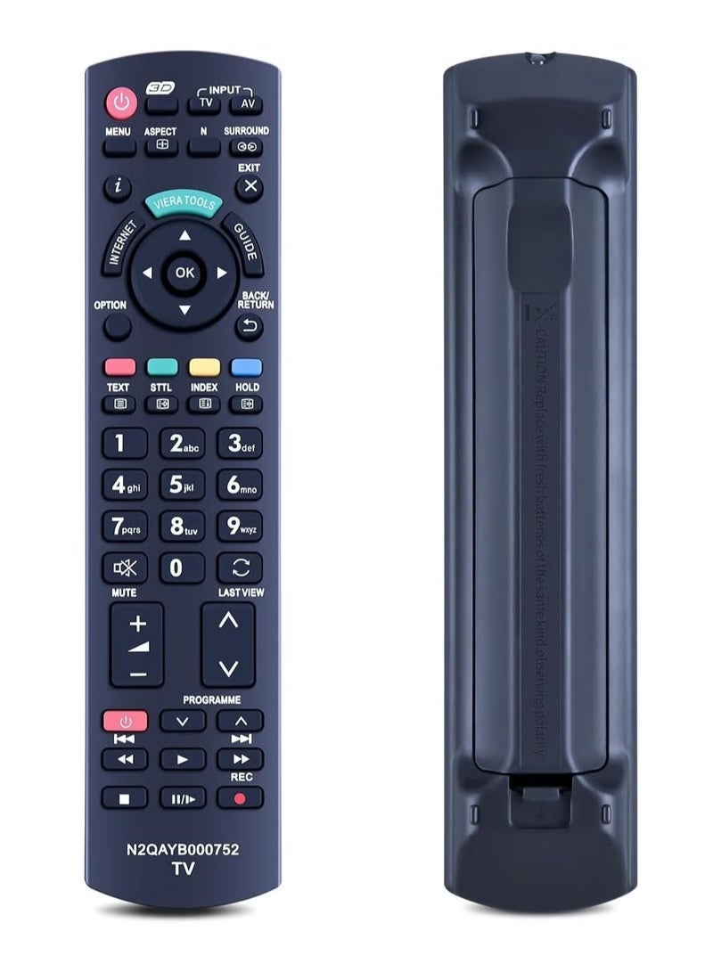 PopZa N2QAYB000752 Panasonic Viera TV Remote Control | Compatible with Panasonic LCD & LED TVs | No Setup Required, Plug & Play | Long-Range Signal, Durable & Ergonomic Design - Image 1