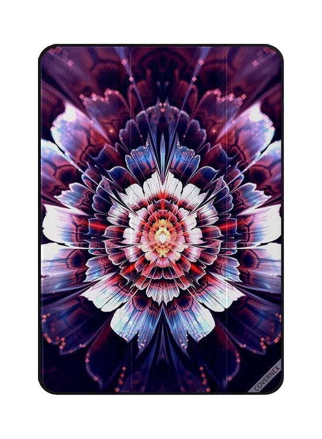 NIBEMINENT Purple Flower Art Protective Case Cover For Apple iPad Pro 2nd Gen Multicolour