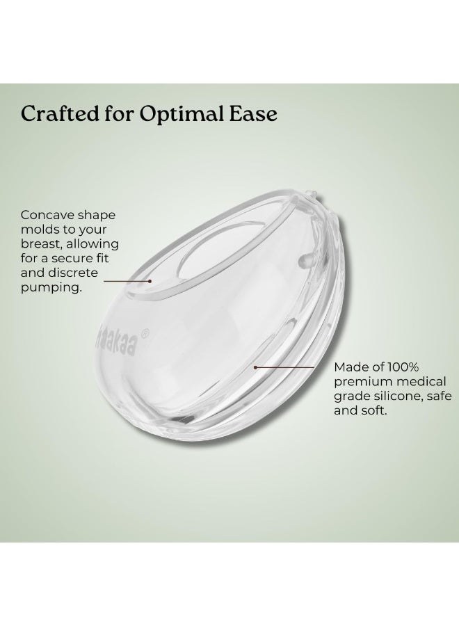 haakaa مضخة الثدي اليدوية القابلة للارتداء HAAKAA - مصنوعة من السيليكون الطبي - مدمجة، محمولة وسرية - صمام مانع للتسرب 2.5 أونصة 1PK - Image 4