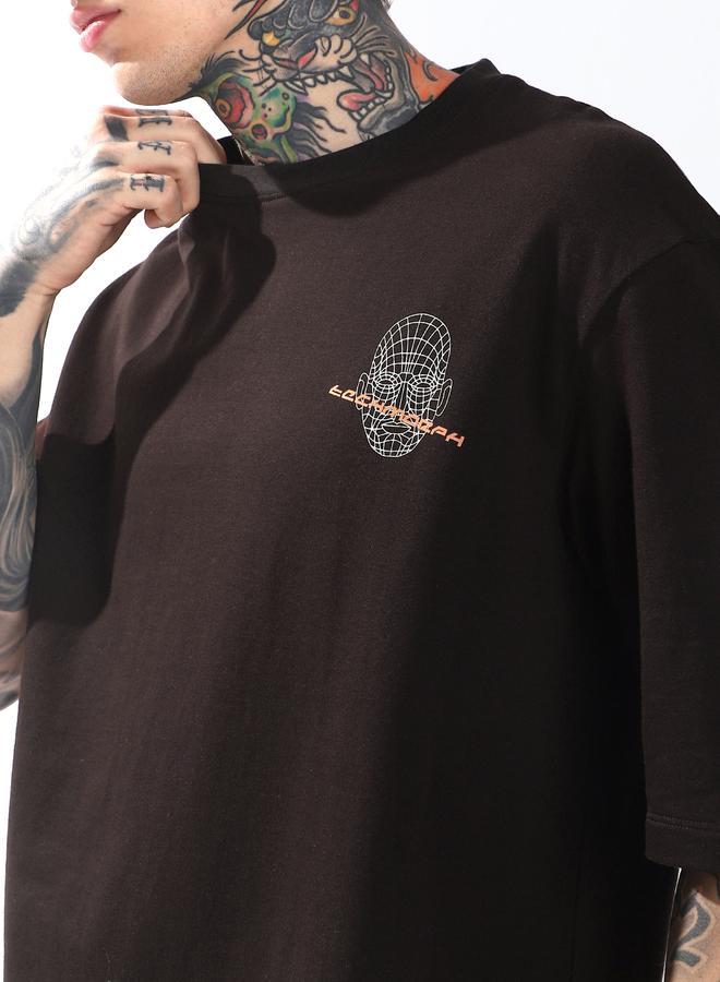 هوبرهولمي تيشيرت رجالي فضفاض بطباعة سايبورغ - Image 3