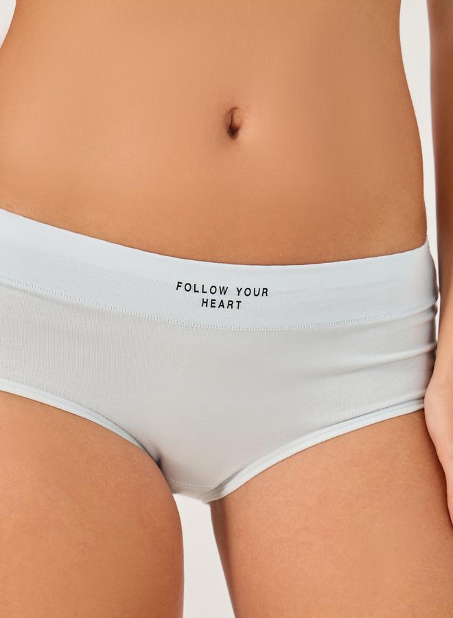 ستايلي ملابس داخلية نسائية  بثلاث قطع بتفاصيل مطبوعة على الخصر - Image 4