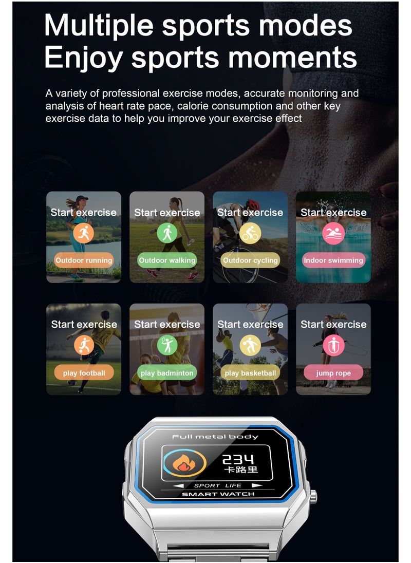 AROAQ - KW18 Men Smart Watches IP67 Waterproof Watch Blood Pressure Monitor Heart Rate GPS Sports Smartwatch for Android iOS - Image 1