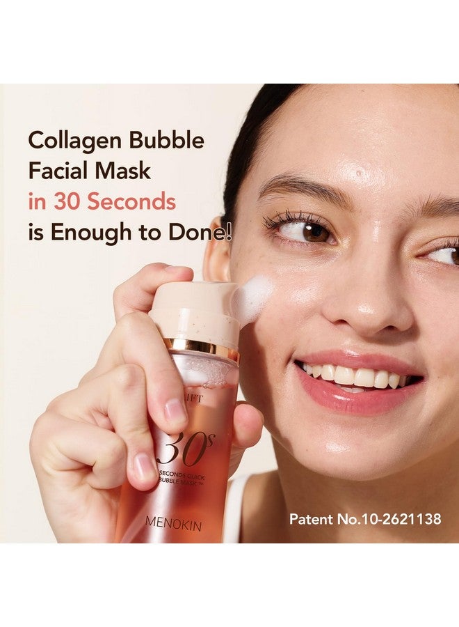 MENOKIN 30 Seconds Bubble Serum Mask [No wait, Simply rubbing the bubble into your skin, finish the facial mask][LIFT] Collagen & Niacinamide Mask, Radiance-boosting 3.21 fl.oz - Image 3