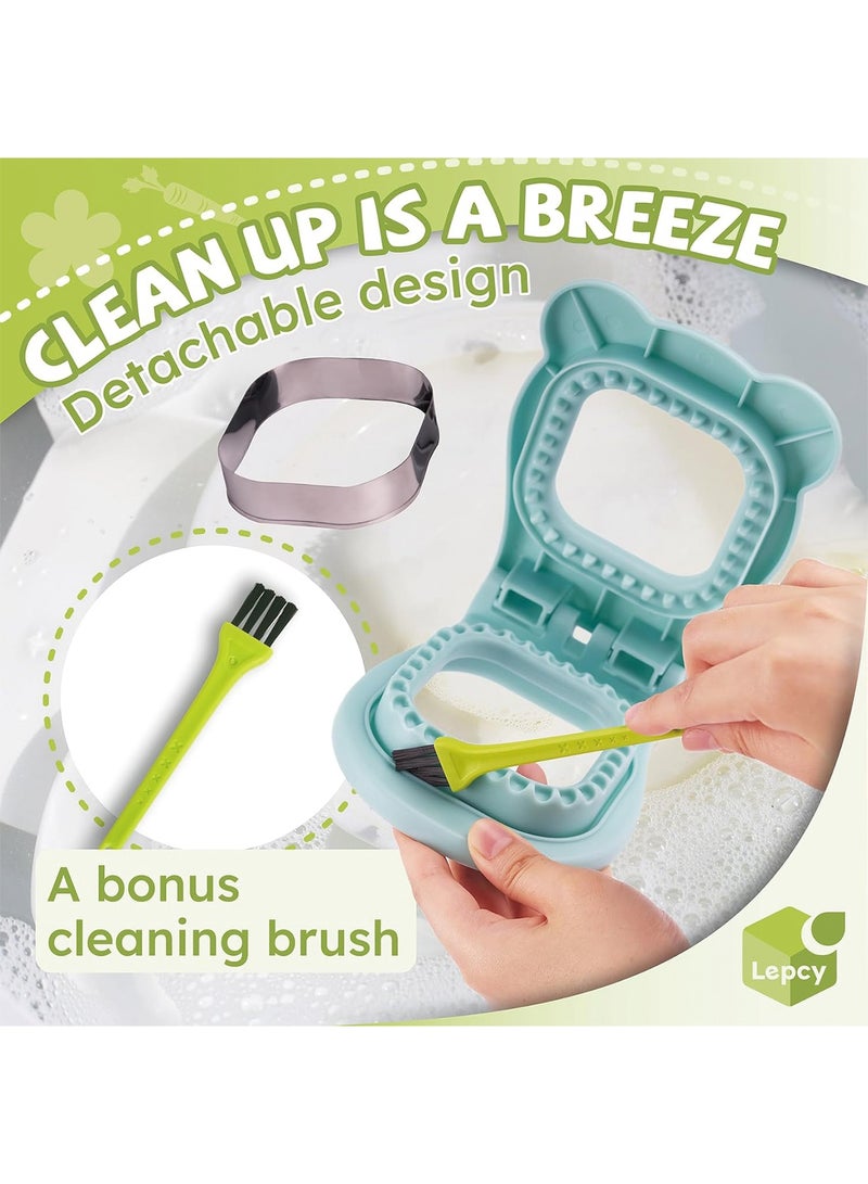 HaDoii Uncrustable Sandwich Maker Cutters for Kids Lunch,Mini Cookie Cutter and Sealer, Square Shape - Image 3