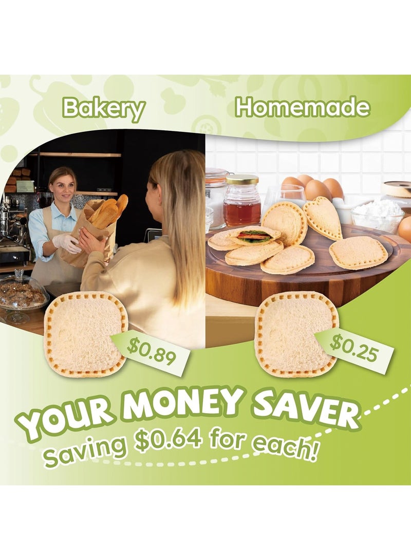 HaDoii Uncrustable Sandwich Maker Cutters for Kids Lunch,Mini Cookie Cutter and Sealer, Square Shape - Image 5