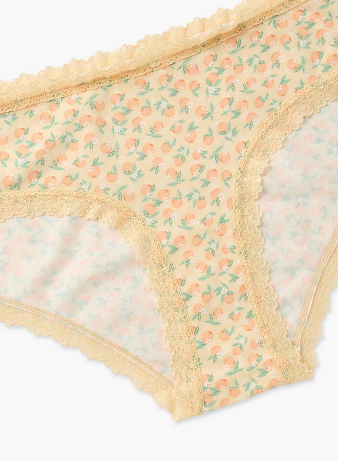 Splash FAV All-Over Floral Print Bikini Briefs with Elasticated Waistband - Image 3