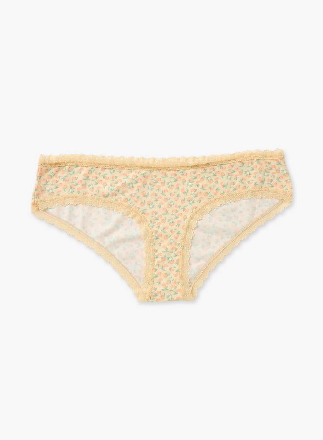 Splash FAV All-Over Floral Print Bikini Briefs with Elasticated Waistband - Image 1