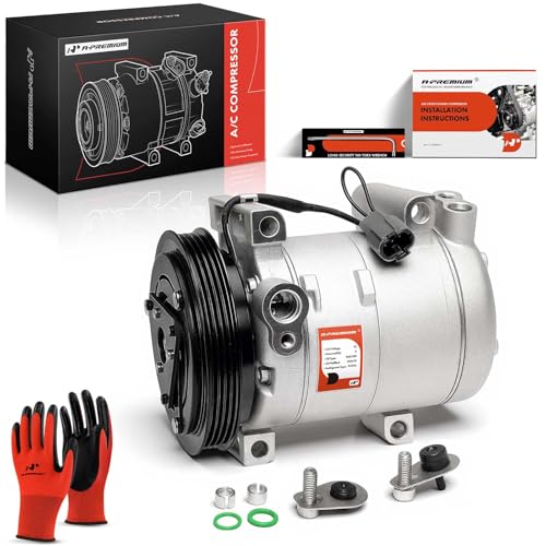 A-Premium A/C Compressor with Clutch Compatible with Subaru Forester 1998-2000 2.5L, Impreza 1993-2001 1.8L 2.2L 2.5L, CR14 Style, 4 Grooves - Image 1