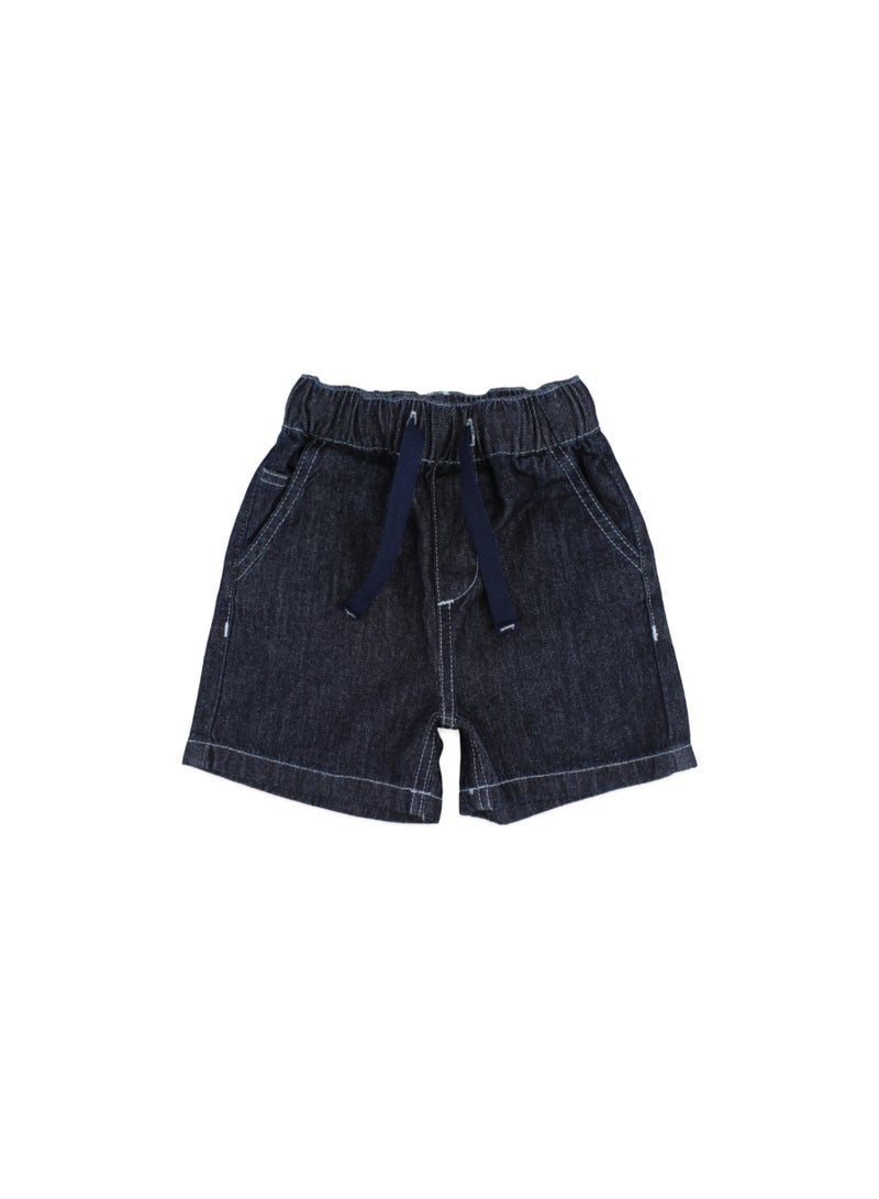 Unisex Denim Shorts – Dark Blue - Image 1