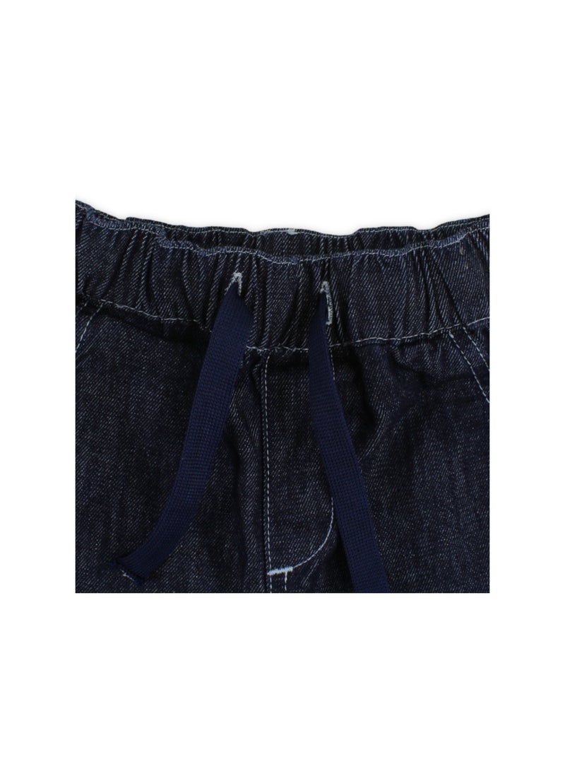 Unisex Denim Shorts – Dark Blue - Image 3