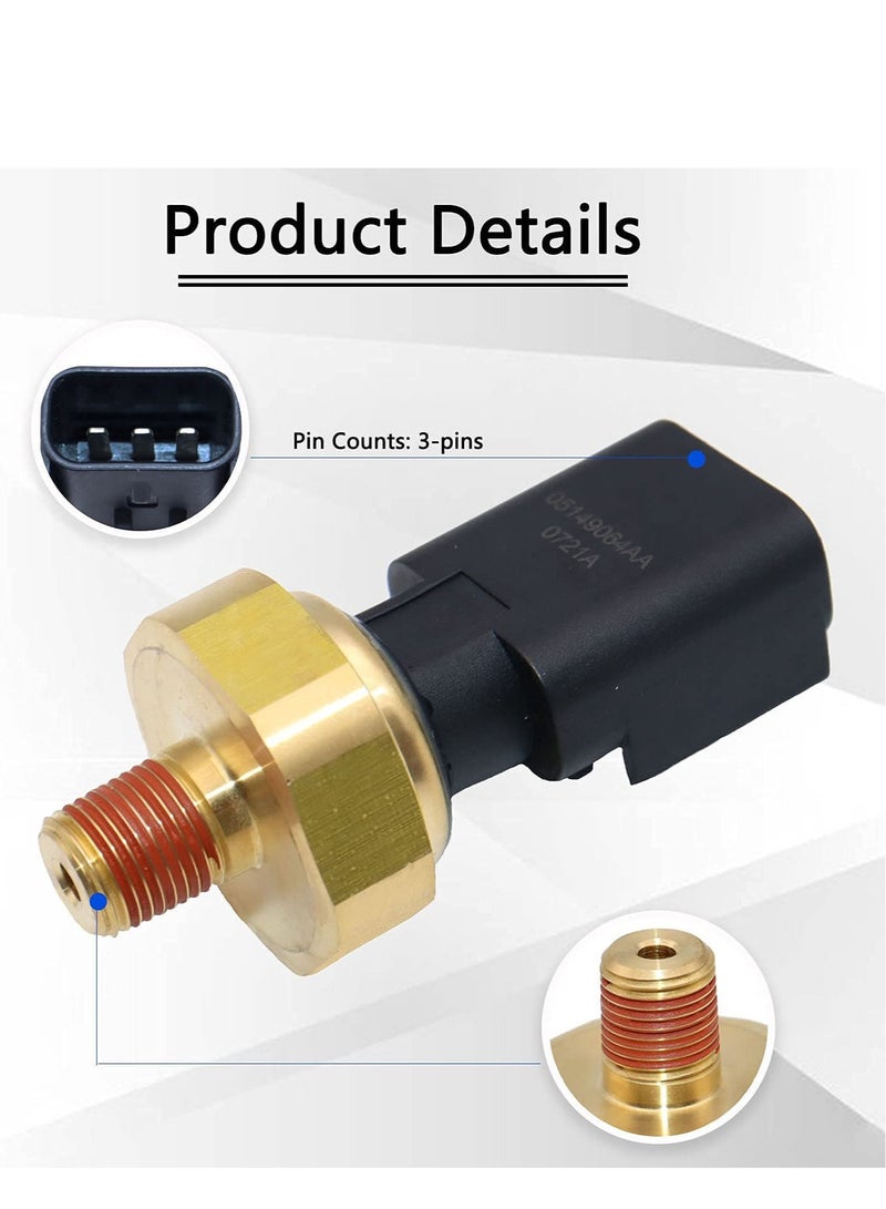Engine Oil Pressure Sensor Sender Switch 5149062AA, Compatible with Chrysler 200 Aspen Pacifica Jeep Grand Cherokee Dodge Magnum Avenger Ram 1500 2500 3500 05149062AA, 5149064AA, 5149062AB - Image 2