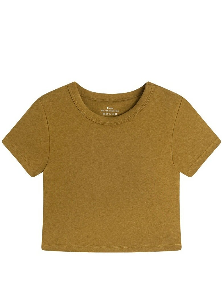 ASIV Women Padded Short Sleeve Top with Built-in Bra – Wireless, Comfortable, No Need for Extra Bra  - Image 2