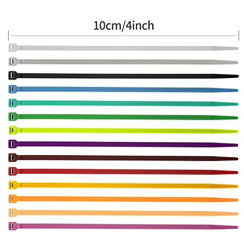 XINGO 1000 PCS 4 inch Garden Green Cable Zip Ties, 18lb Strength, Small Tie Wraps Self-Locking Nylon Zip Ties for Indoor and Outdoor Use (Dark Green) - Image 4