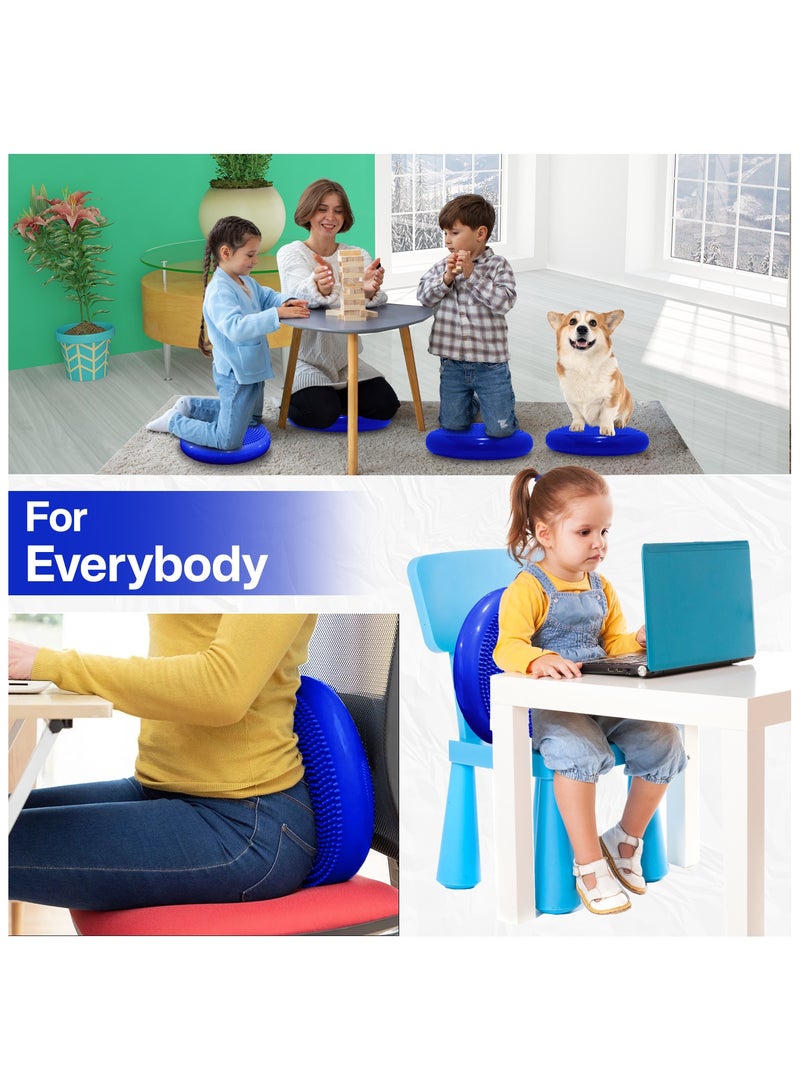 Allure Sphere Sphere Wobble Cushion - Non Slip Inflatable Balance Disc Anti-Burst Wiggle Seat - Balance Cushion With Pump For Physio, Flexible Seating - Improve Posture & Fitness - Adults & Children - Image 2