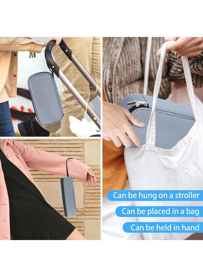 ISUSSER Breastmilk Cooler Bag with Ice Pack, Portable Insulated Breast Milk Storage Cooler Bag, Small Stylish Breastmilk Storage Bag Cooler with Wrist Strap (Grey) - Image 5