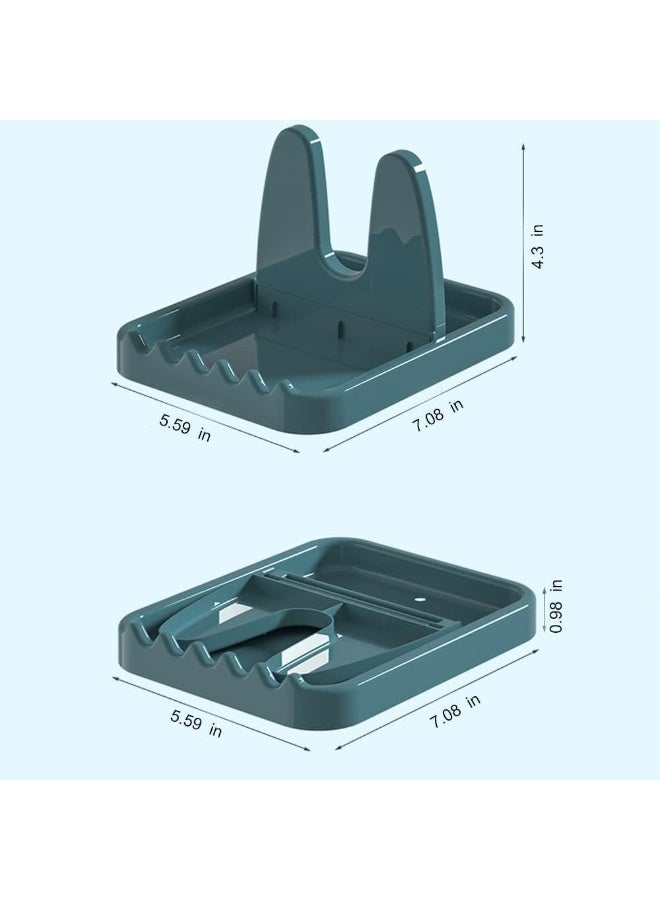 CLENEA 2-Pack Spoon Rests with Drip Pad – Heat-Resistant Non-Slip Kitchen Utensil Holder for Counter and Stove, Ideal for Spoons, Spatula, Chopsticks, Pot Lid - Image 5