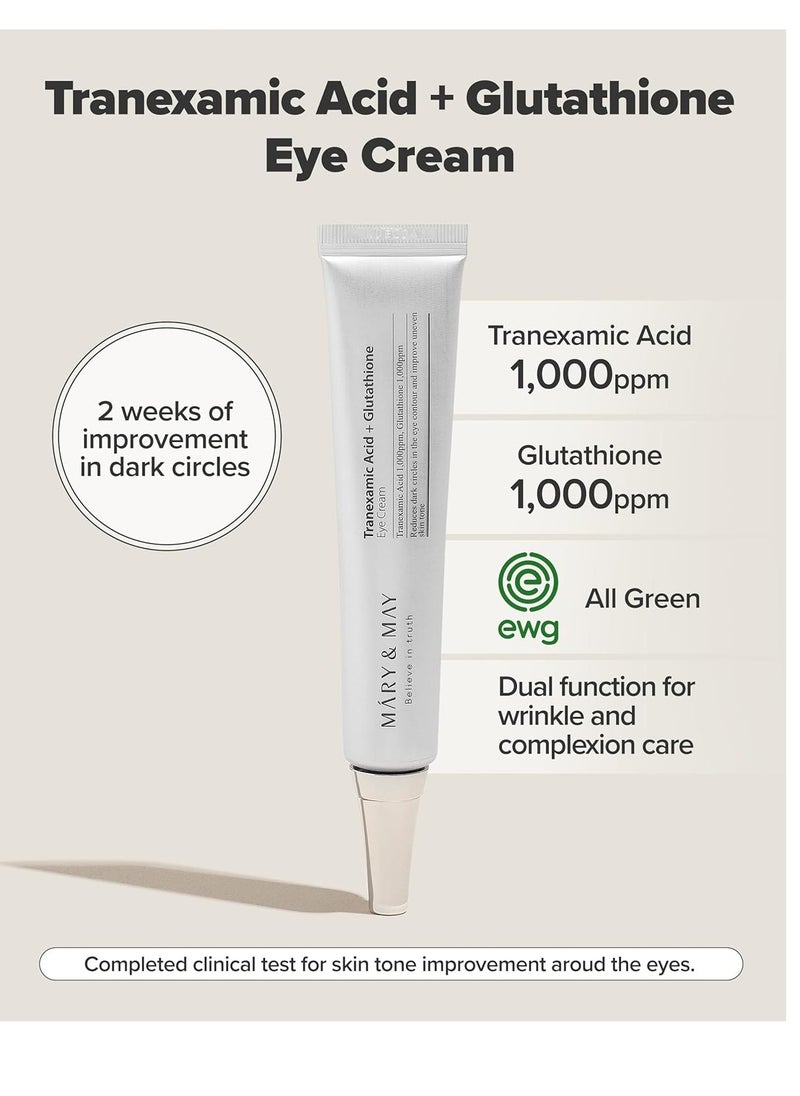 MARY & MAY Mary&May Tranexamic Acid + Glutathione Eye Cream |30g  - Image 2