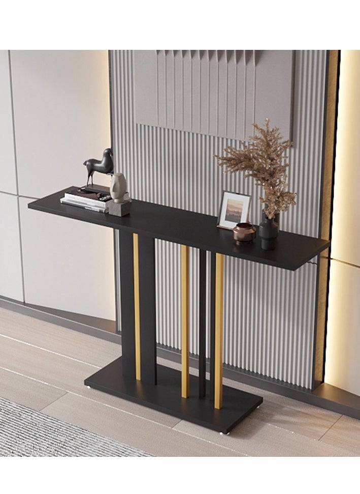 Original Marble Console Table, Modern Console Table with Metal Base, Narrow Long Entryway Sofa Table, Metal Iron, Rectangular Entryway Table for Living Room, Hallway, Foyer, Office
