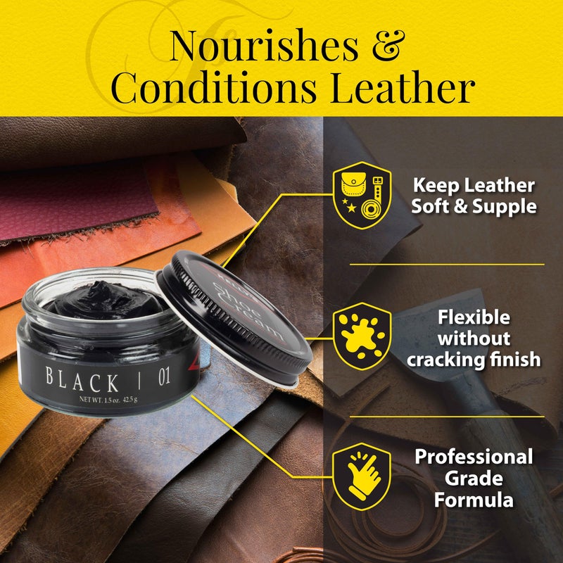 KELLYS Kelly's Black Shoe Polish 1.5 oz - Professional Leather Shoe Cream - Image 5