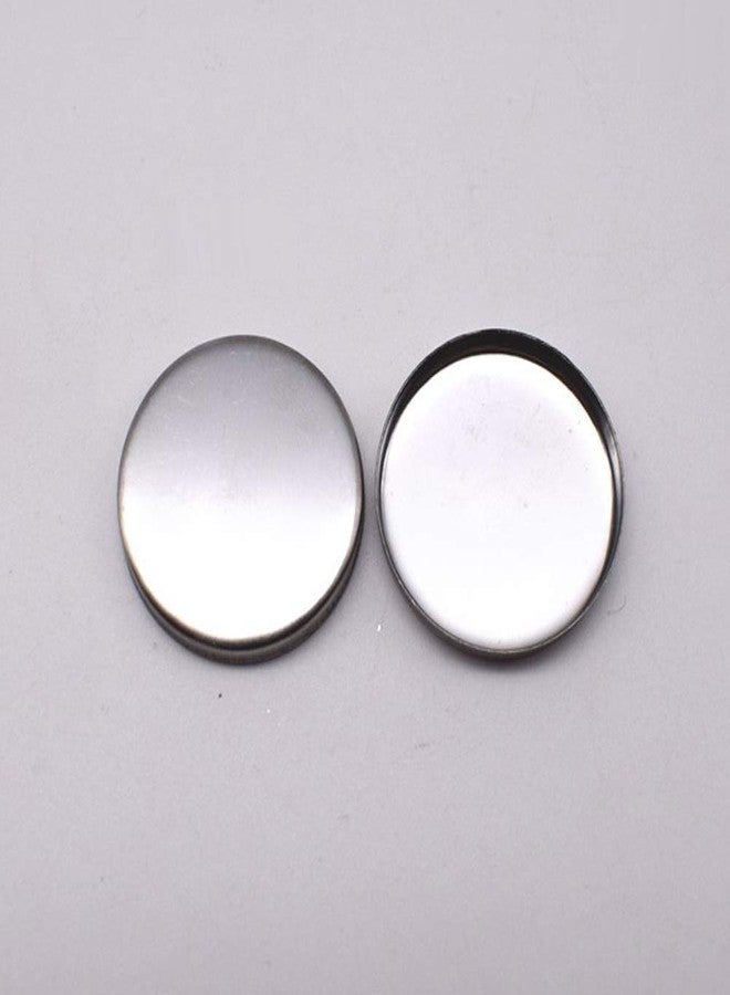 Lasenersm 50-Piece Empty Round Metal Tin Palette Pans, 26mm Diameter, 3.5mm Height, Silver Tone, Minimalistic Style, Cosmetic Eyeshadow Pans for Magnetic Makeup Palette - Image 2