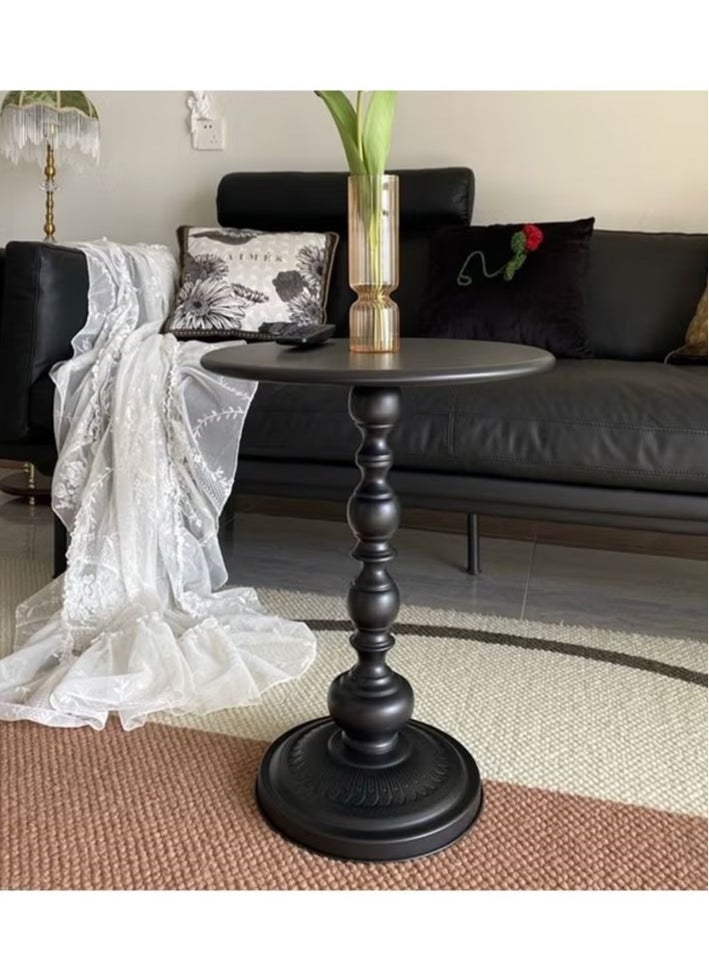 LESHP Nordic Sofa Side Cabinet Living Room Home Small Coffee Table Modern Minimalist Corner, Metal Iron Outdoor Round Table Weather Resistant Anti-Rust Outdoor End Table 52X38X28 Cm  - Image 5