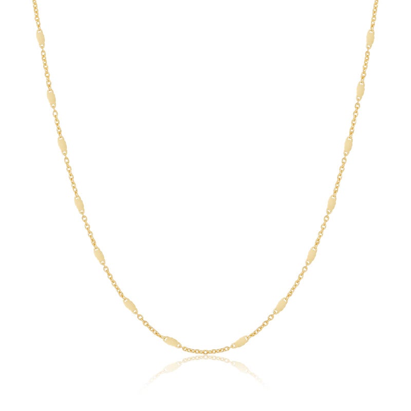 BERISO 14K Gold/Silver Plated Choker Necklace for Women Shining Dots Station Gold Chain Necklace Beads Sparkle Chain Necklace Link Chain Exquisite Jewelry for women - Image 4