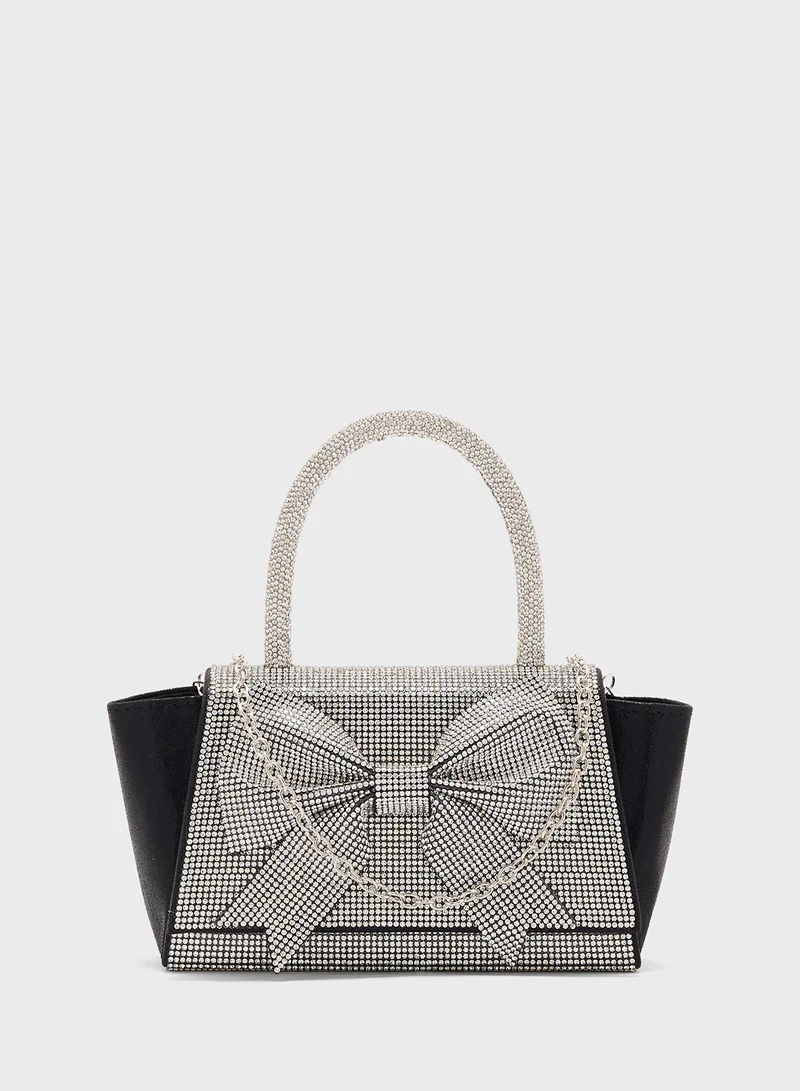 Ella Limited Edition Diamante Mini Satchel Bow Clutch Bag