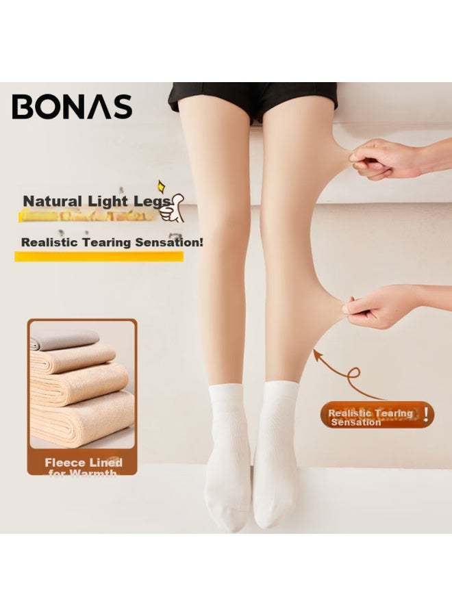 BONAS Bounas thick Silk Stockings Summer Bare Legs Artifact Pressure Socks Leggings Women Velvet Micro-pressure Pantyhose - Image 1