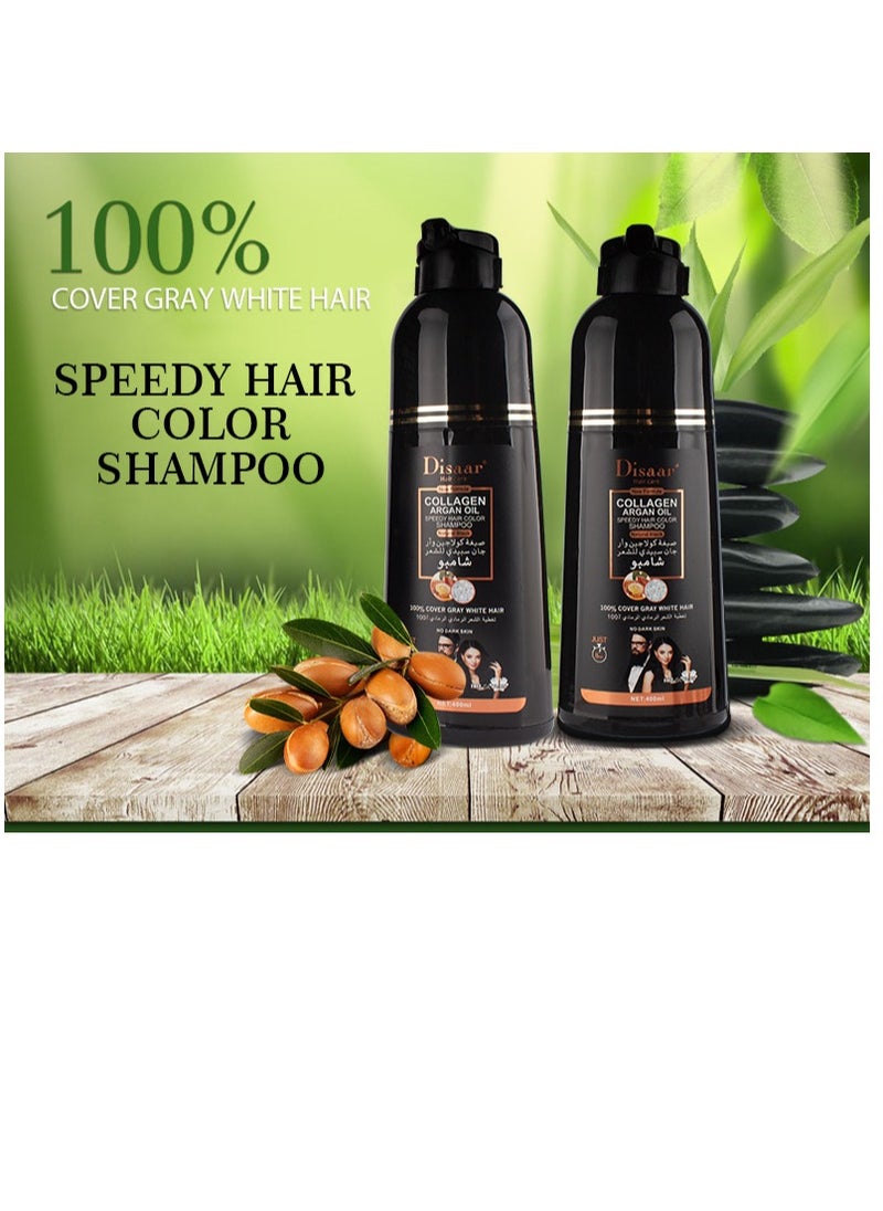 Hair Dye Shampoo with Collagen and Argan Oil to Cover Gray and White Hair with a Natural Black Color (10 in 1 Benefits) 400 ml from Disaar - pzsku/ZA6C06A4F15E51867BE44Z/45/_/1716228862/798771d6-2eb0-474d-b56d-10986c59865a