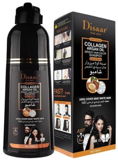 Hair Dye Shampoo with Collagen and Argan Oil to Cover Gray and White Hair with a Natural Black Color (10 in 1 Benefits) 400 ml from Disaar - pzsku/ZA6C06A4F15E51867BE44Z/45/_/1716228863/cc2a1d72-4930-45e6-be32-b15cabbdce91