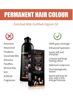 Hair Dye Shampoo with Collagen and Argan Oil to Cover Gray and White Hair with a Natural Black Color (10 in 1 Benefits) 400 ml from Disaar - pzsku/ZA6C06A4F15E51867BE44Z/45/_/1716228863/d61b20bf-92d1-4d5f-87f8-39d71fa4c46c