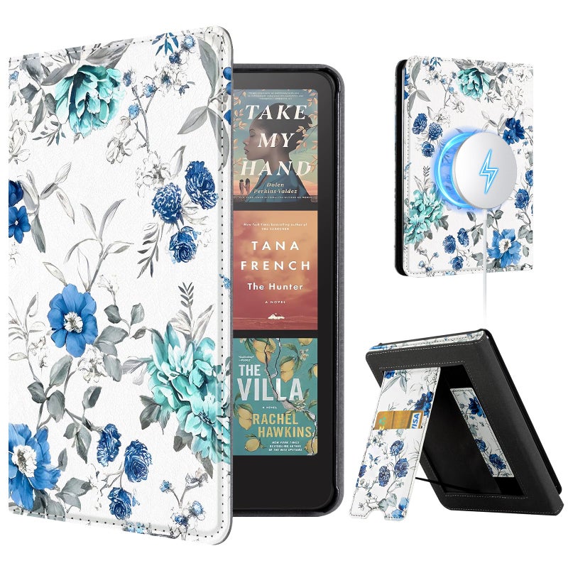 CoBak Stand Case for 7" Kindle Paperwhite 12th Gen 2024 and Kindle Colorsoft with Hand Strap - Compatible with iPhone MagSafe, for Samsung/Belkin/Anker Wireless Charging Pads, Durable, Auto Sleep Wake - Image 1