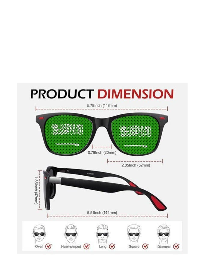 POLITE Saudi Arabia National Day Sunglasses with Green LED Display | Saudi Flag sunglass - Image 4