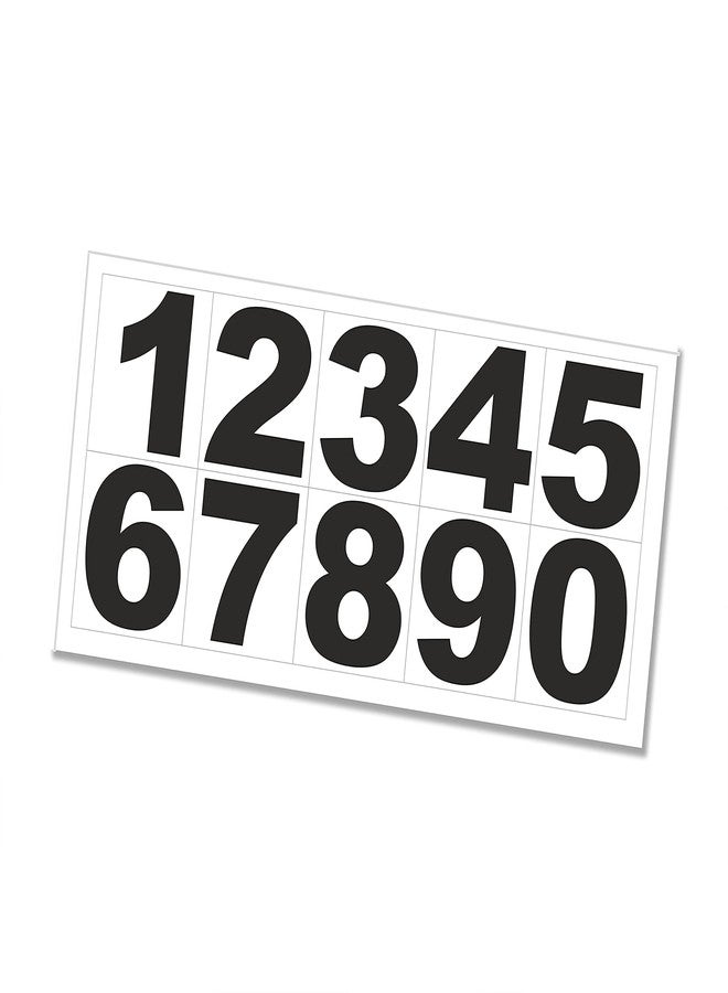 PG Creations 90 Pieces Number Stickers, Large Size Labels, 6x7 cm, Paper, Black-Self-Adhesive - Image 1