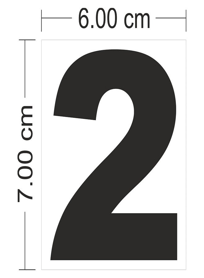 PG Creations 90 Pieces Number Stickers, Large Size Labels, 6x7 cm, Paper, Black-Self-Adhesive - Image 2