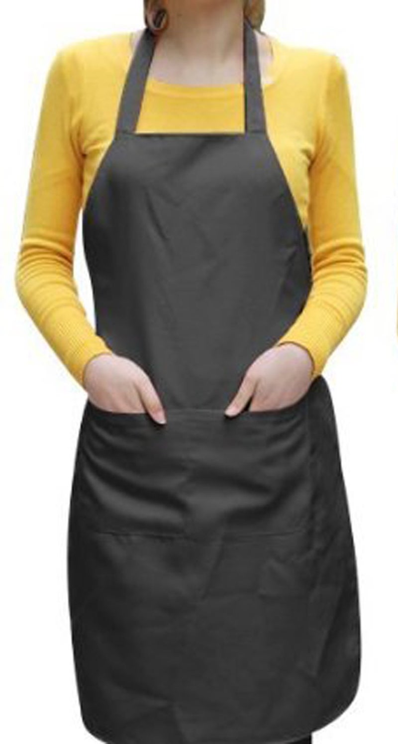 Airwill, 100% Cotton Solid Color Aprons, Sized 65cm in Width & 80cm in Length with 2 Center Pocket, Adjustable Buckle on Top and 2 Long Ties on Both 2 Sides. Pack of 1 Piece - Image 5
