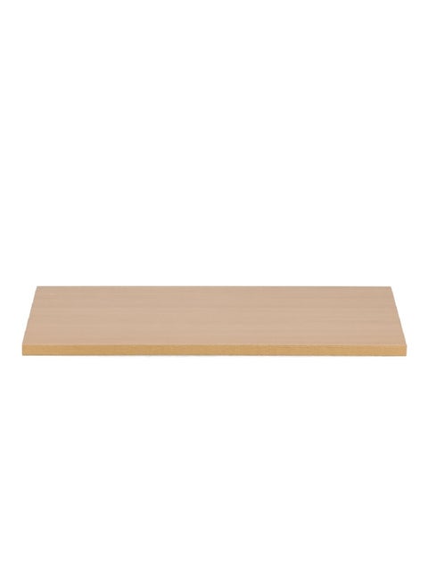Modern Design Wall Mounted Rectangular Wooden Floating Shelf Beige 90 x 30 cm