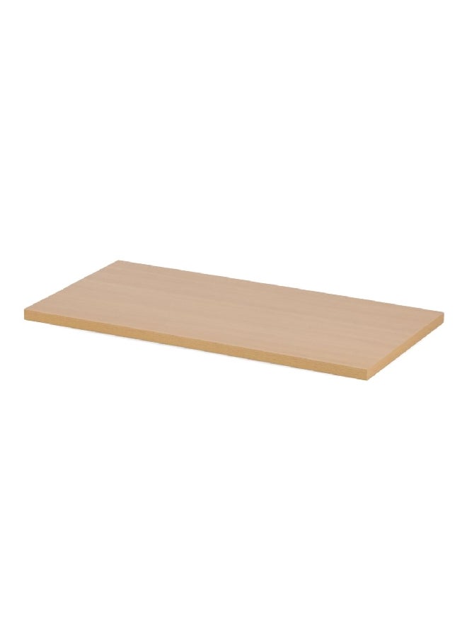 Micasa - Modern Design Wall Mounted Rectangular Wooden Floating Shelf Beige 90 x 30 cm - Image 1