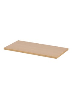 Micasa Modern Design Wall Mounted Rectangular Wooden Floating Shelf Beige 90 x 30 cm  - Image 2