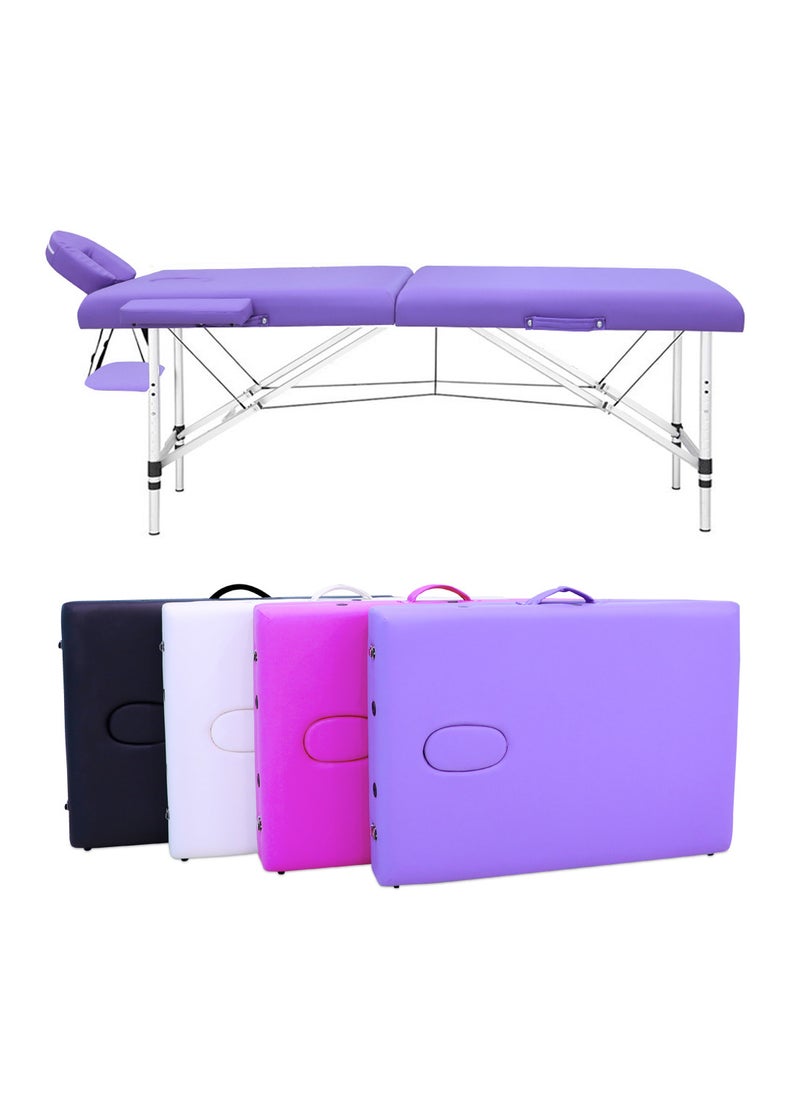 IOLITE Folding Beauty Bed 95cm length 19cmX74cm width Professional Portable Spa Massage Tables Foldable with Bag Salon Portable Massage Bed Foldable Massage Tables with Pillow SPA Bed   Stainless Steel Frame  SPA Salon Tattoo Massage Therapeutic Treatment Massage Adjustable Table  - Image 2