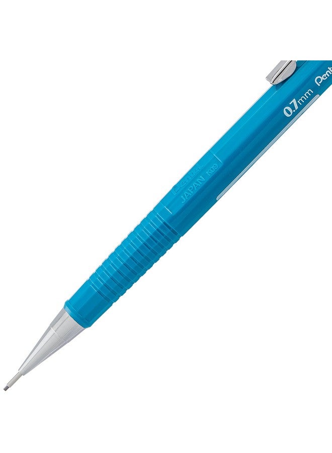 Pentel قلم رصاص أوتوماتيكي شارب 0.7 مم برميل أزرق 1 عبوة (P207Bpk6) - Image 5