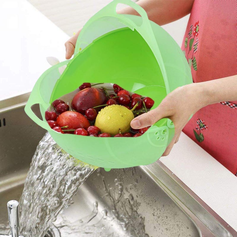 Kuber Industries Kuber Industries Plastic 1 Piece Small Size Fruit Vegetable Washing Basket (Green)-CTKTC5513  - Image 2
