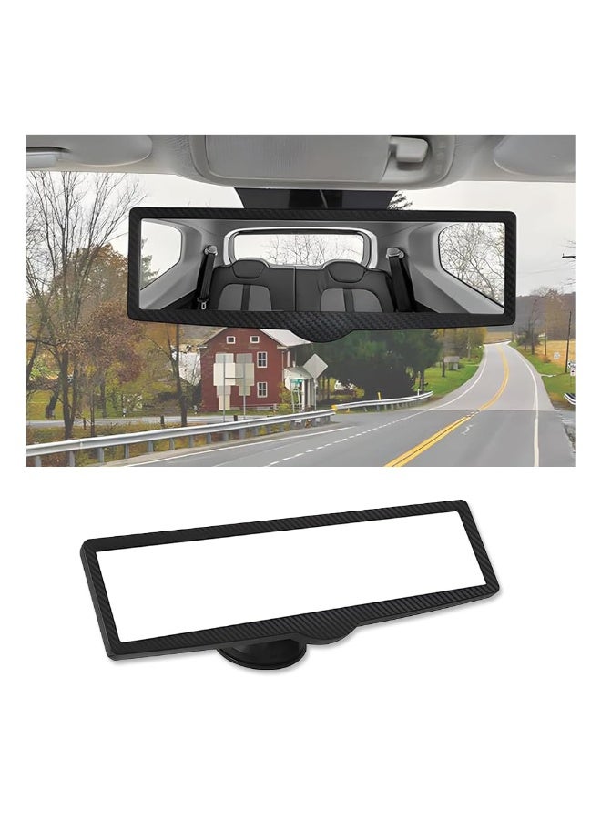 ELEPHANTBOAT® Car Rear View Mirror, HD Wide Angle Suction Cup Rearview Mirror, 360° Adjustable Interior Rearview Mirror with Strong Suction Mount, Universal Rearview Mirror for Cars, SUVs, Trucks, 248x75mm - Image 1