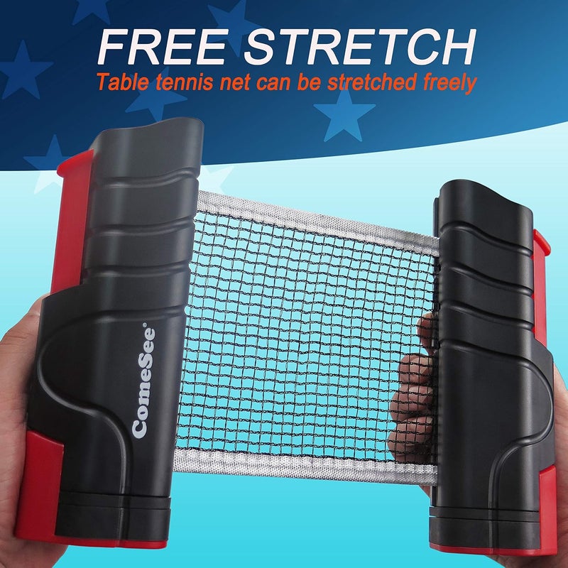 Comesee Retractable Ping Pong Net for Any Table, Table Tennis Nets and Posts Equipment for Replacement - Image 2