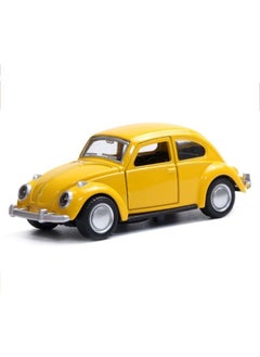 Model car 1:32 Classic Beetle Car Model, Alloy Model Car Toy, Vintage Mini Car Model ( 12X4.5X4.5cm, Yellow)  - Image 2