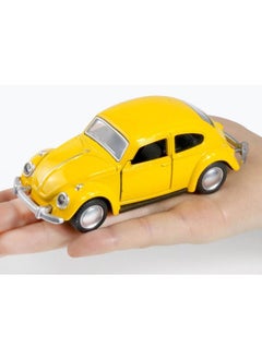 Model car 1:32 Classic Beetle Car Model, Alloy Model Car Toy, Vintage Mini Car Model ( 12X4.5X4.5cm, Yellow)  - Image 3