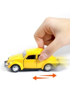 Model car 1:32 Classic Beetle Car Model, Alloy Model Car Toy, Vintage Mini Car Model ( 12X4.5X4.5cm, Yellow)  - Image 4