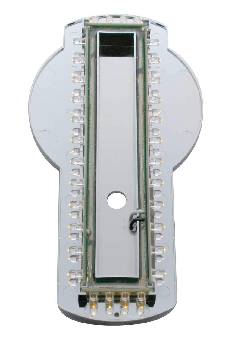 United Pacific 38885-1 Energy Efficient 32 LED Amber Backlit Emblem Light Base for Kenworth, Easy Installation, 12V - Amber LED Base Only, NO Lens - Image 1
